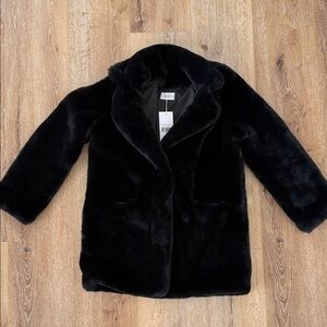 Lioness Black Faux Fur Coat